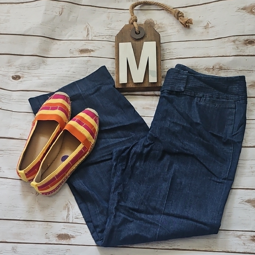 Sandro Dark Blue Wide Leg Trouser Jeans NWOT